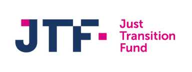 Logo Just Transition Fund (JTF) – Europese ondersteuning Infinity Smart&Healthy Buildings platform